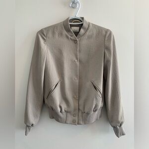 Aritzia Wilfred Poussin Bomber Grey XXS Excellent Condition Discontinued